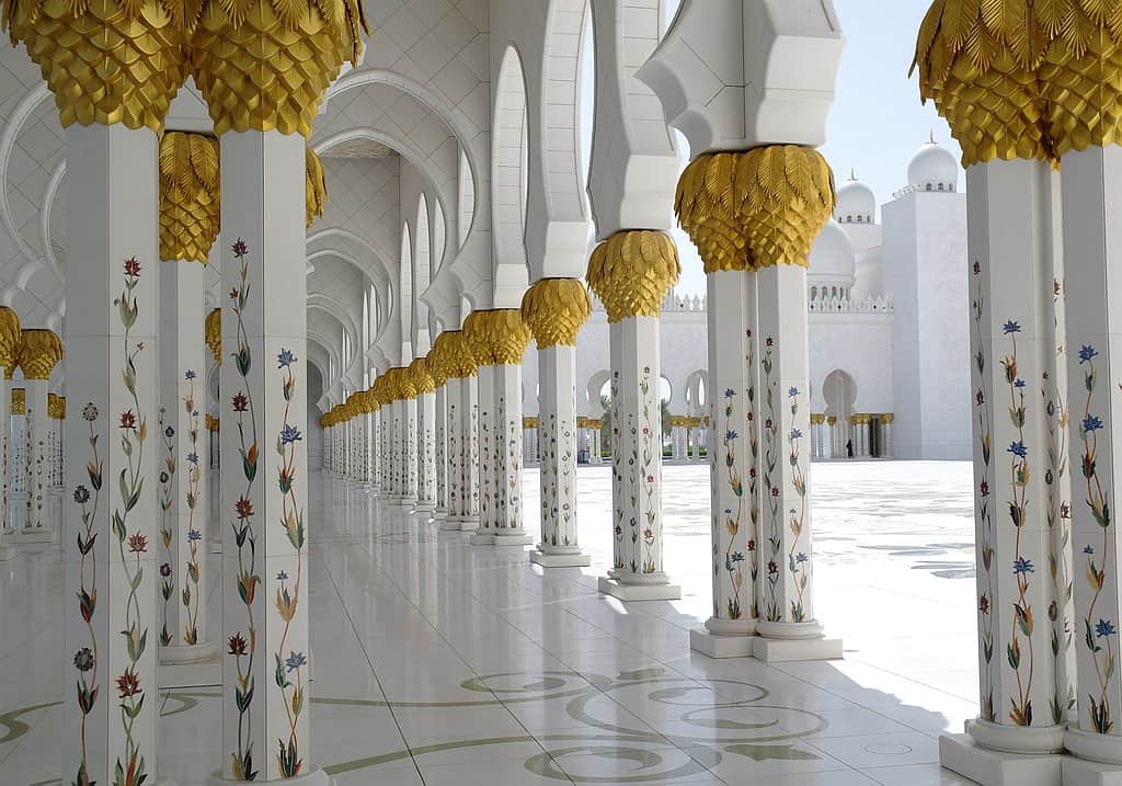 Moschee Abu Dhabi Säule