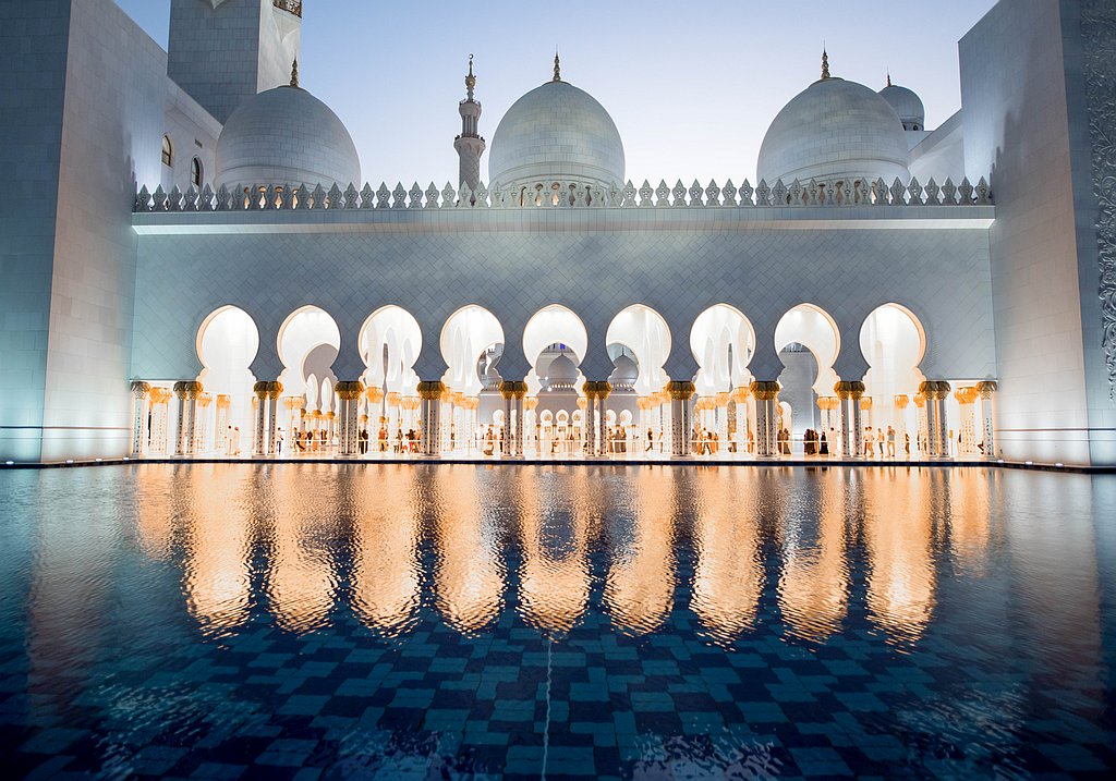 Innenraum Moschee Abu Dhabi