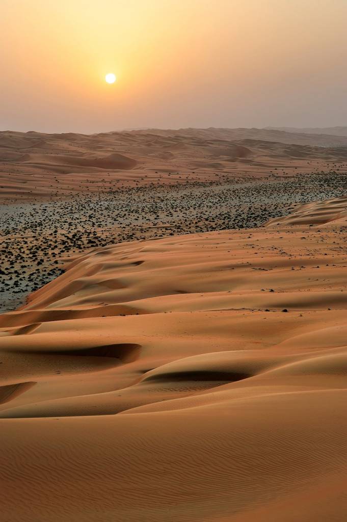 Sonnenuntergang Wüste ABu Dhabi
