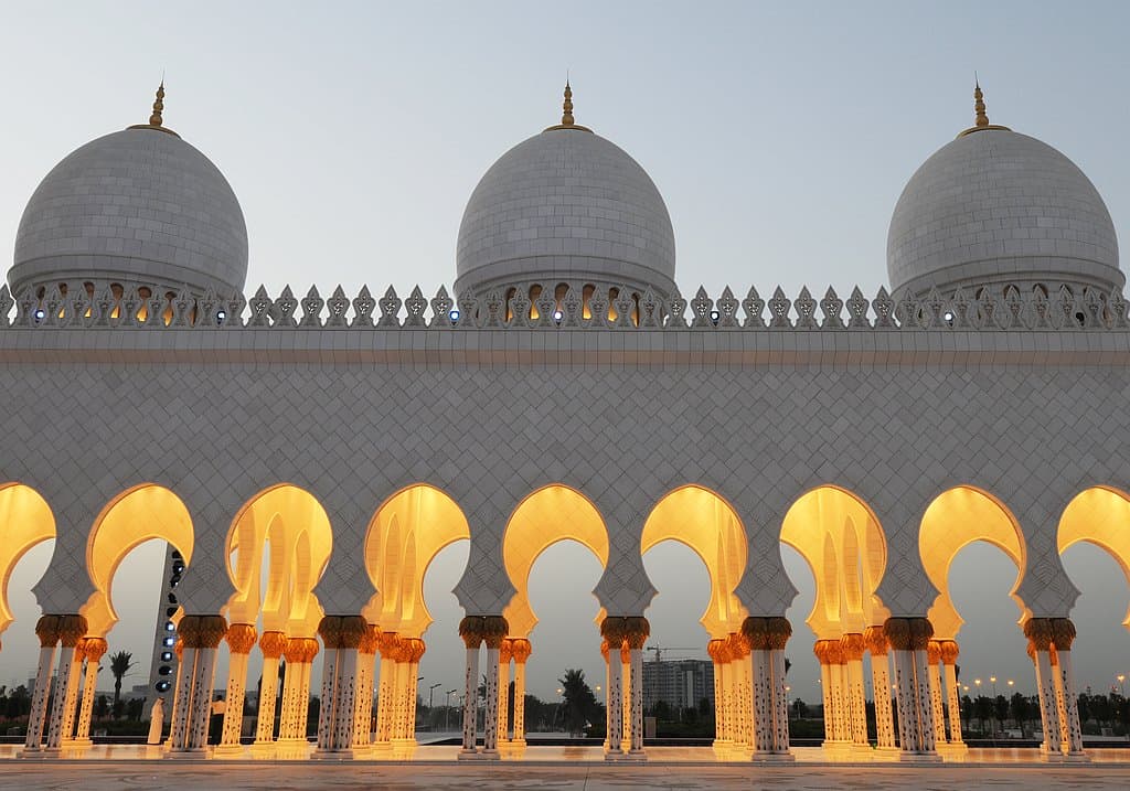 Säulen Moschee Abu Dhabi