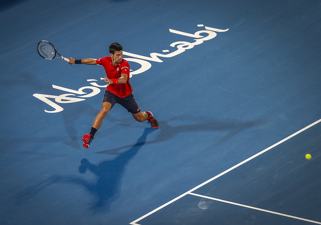 Djokovic beim Tennisturnier von Abu Dhabi
